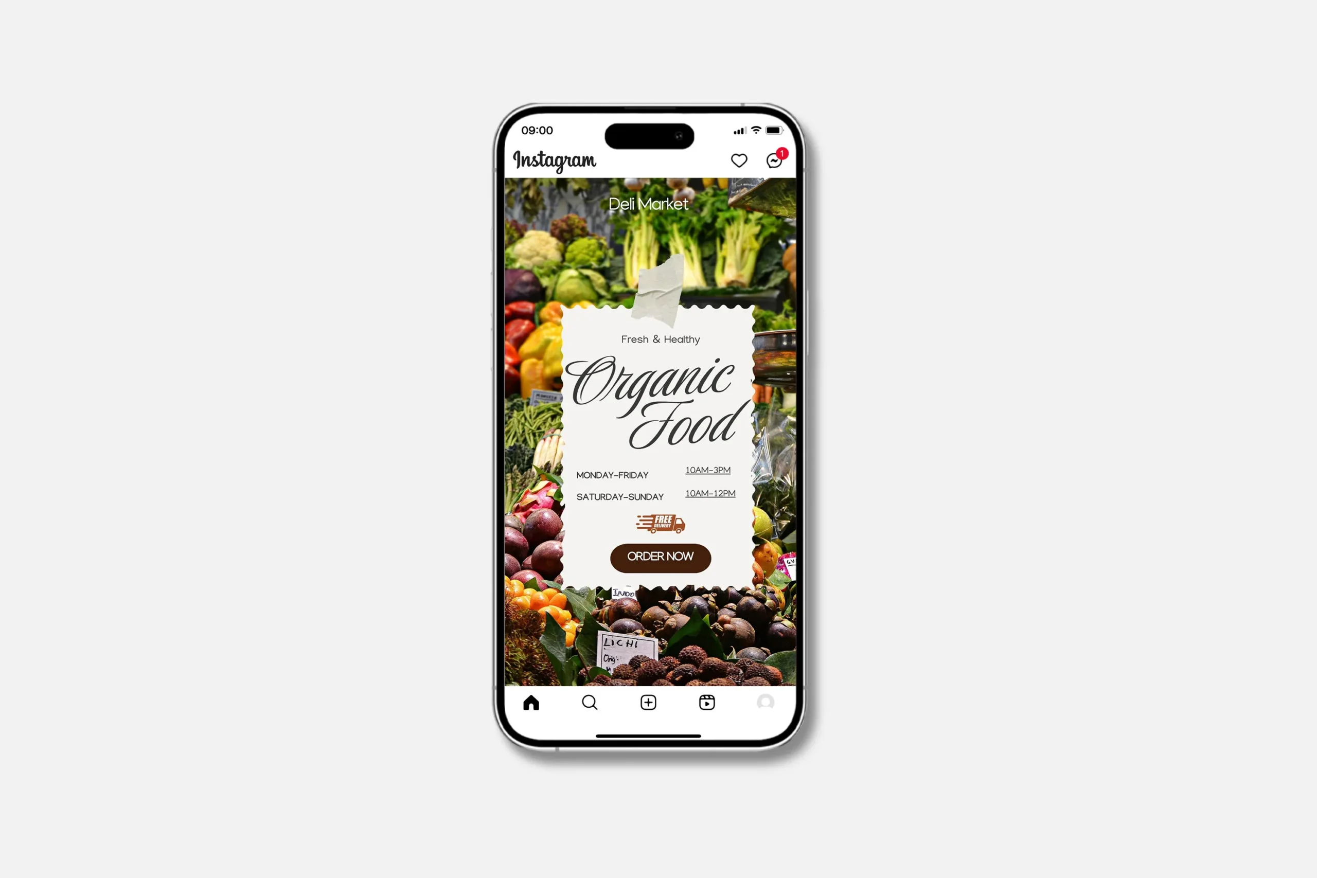 Organic shop instagram (sample)