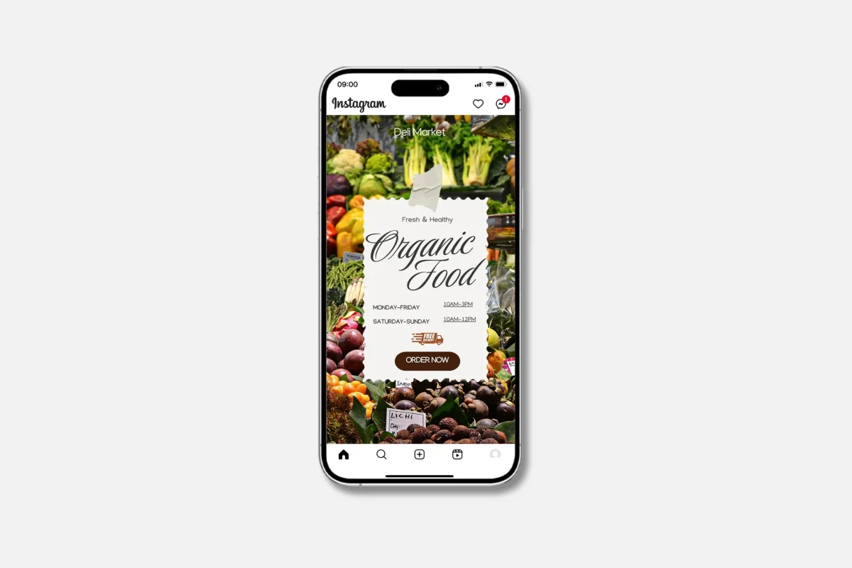 Organic shop instagram (sample)